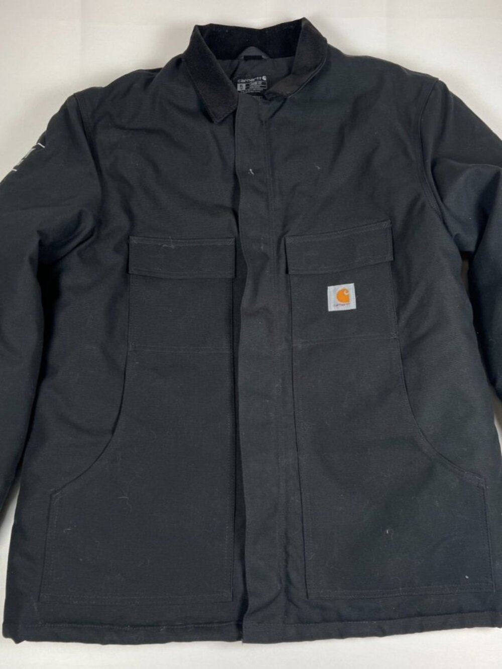 Carhartt Men's XL Tall Loose Fit Black Duck Traditional Coat 0C0003 BLK